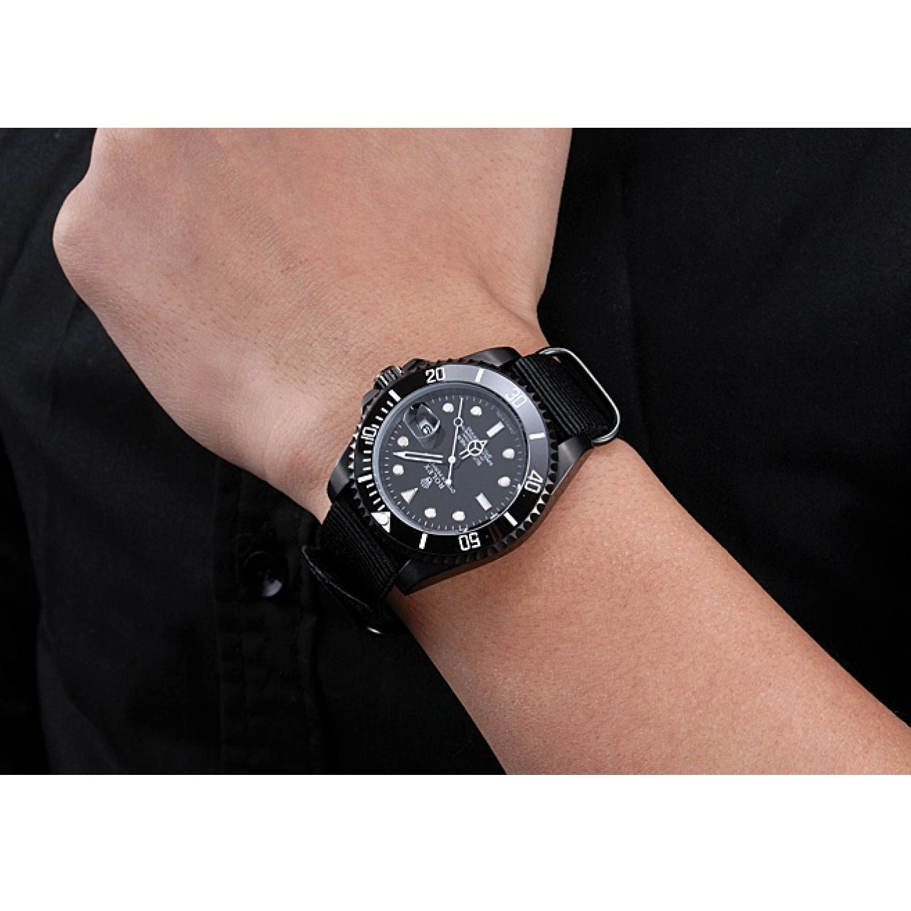 Rolex aaa copy Strap 622006 Submariner Nylon Black Rolex 0701